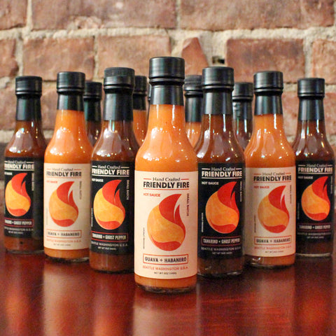 12 Bottle Mixed Case of Friendly Fire Hot Sauce